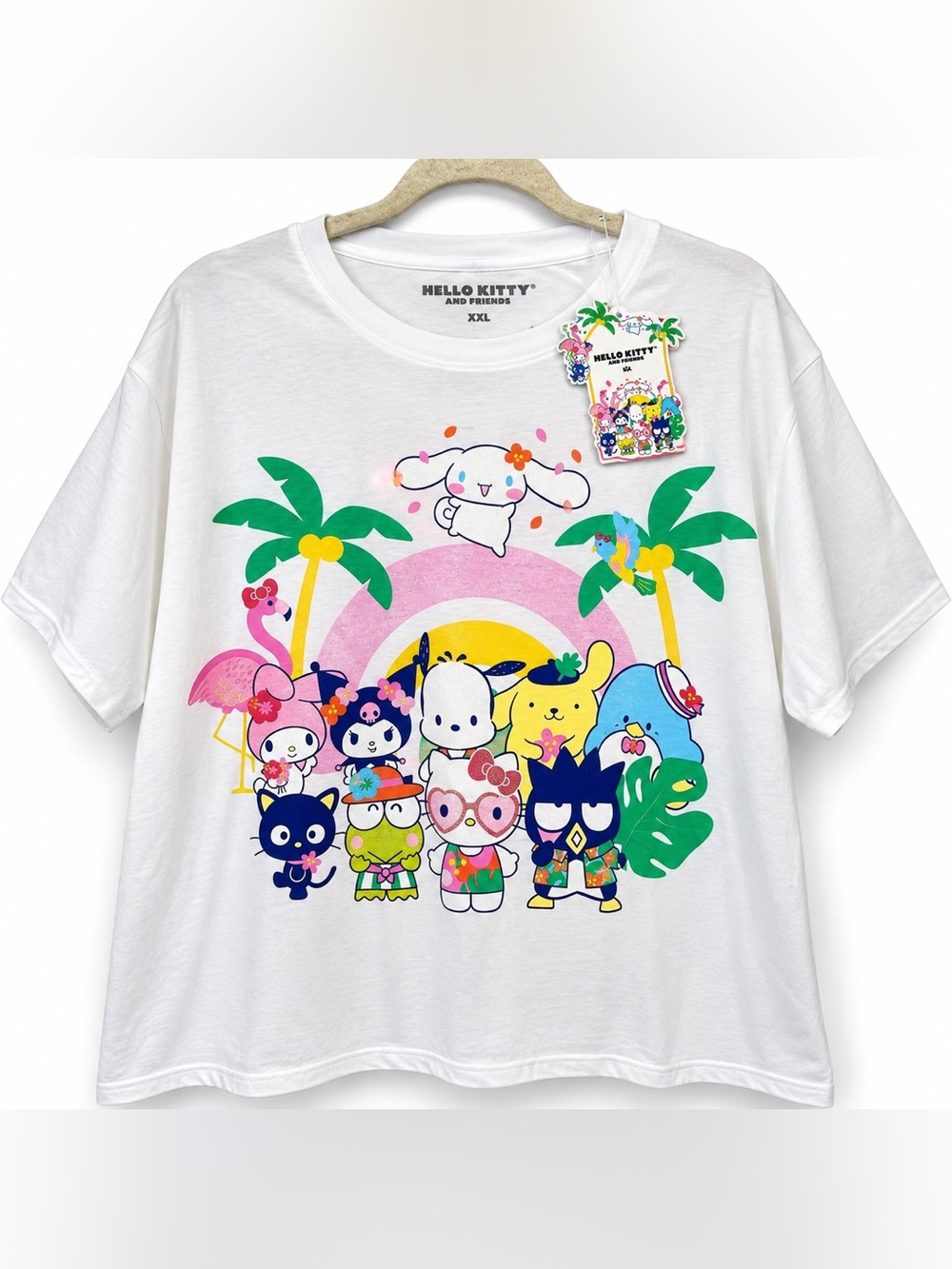 Hello Kitty & Friends Sanrio Tropical Glitter Tee XXL NWT